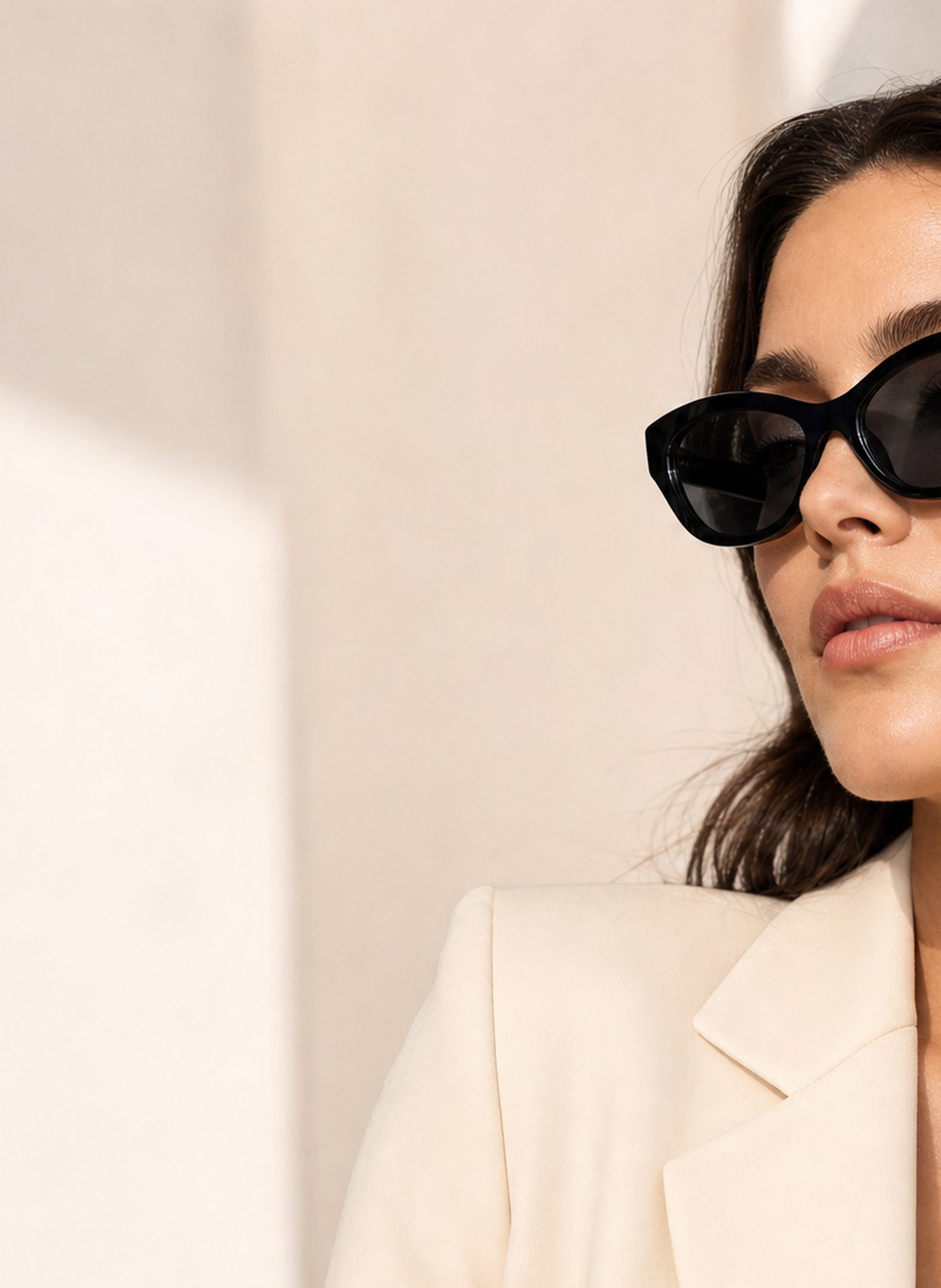 Female model wearing Chanel eyewear