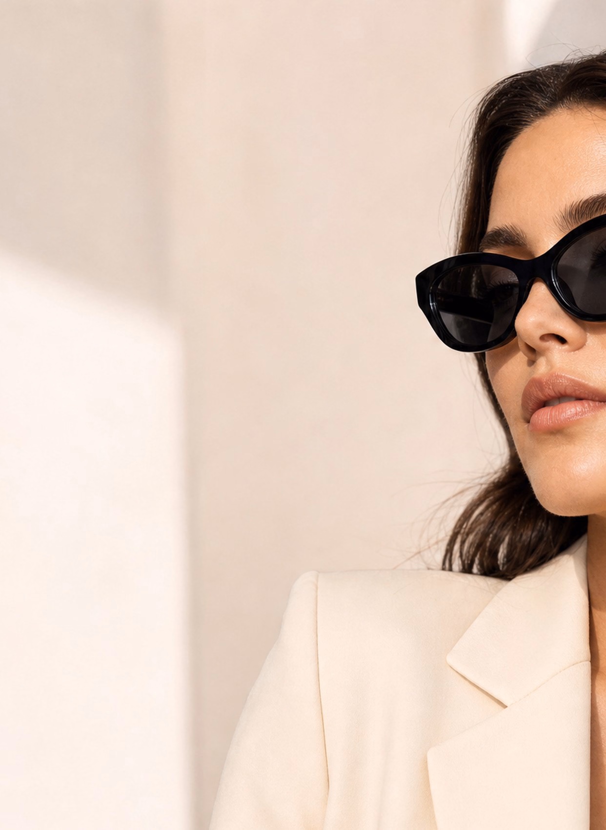 Female model wearing Chanel eyewear